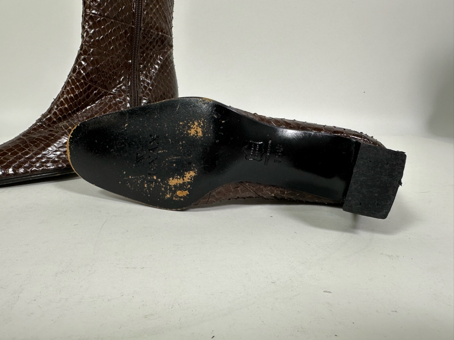Snakeskin Boots By Luxax Italy Size 35 [Photo 6]