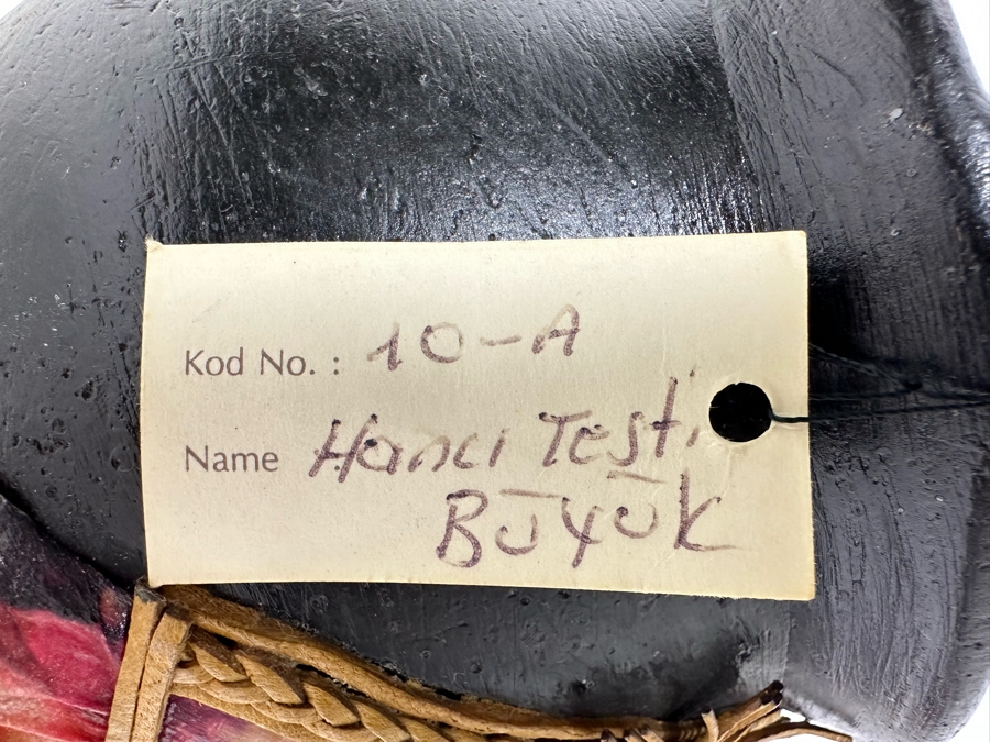 Studio Mixed-Media Art Pottery Handled Pot With Original Artisan Tags 9H [Photo 6]