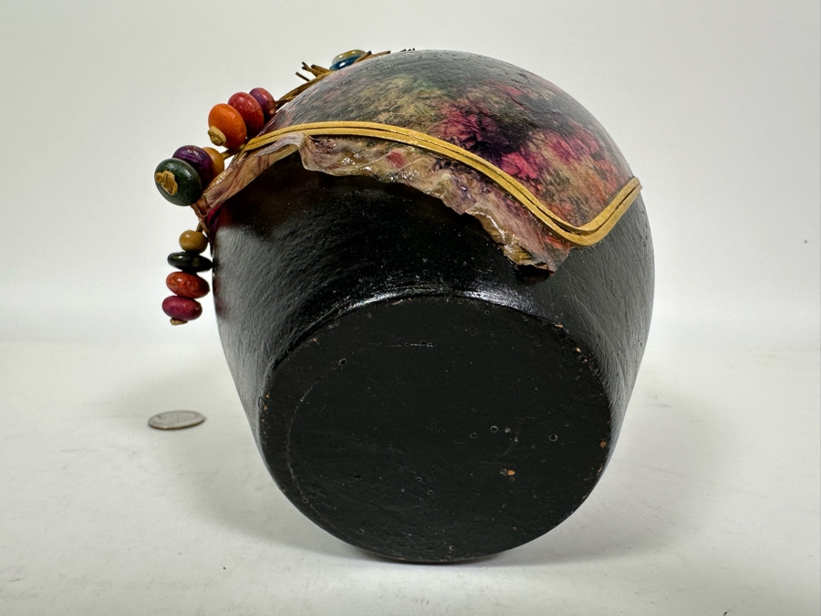 Studio Mixed-Media Art Pottery Handled Pot With Original Artisan Tags 9H [Photo 9]