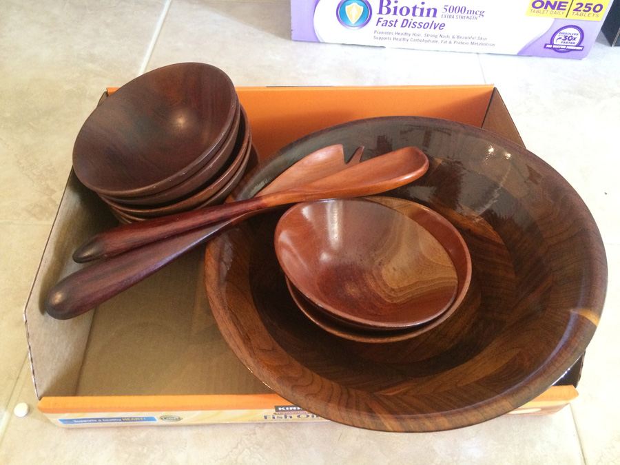 Wooden Bowl Lot [Photo 1]