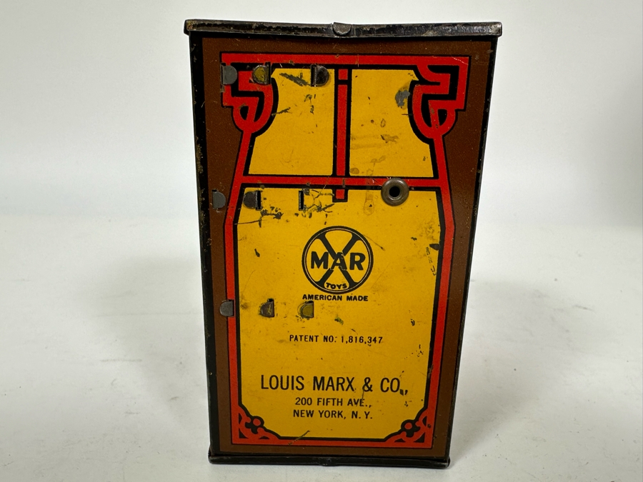 Vintage Benjamin Franklin Mechanical Metal Thrift Bank By Louis Marx & Co Toys 2.5W X 4D X 4H [Photo 6]