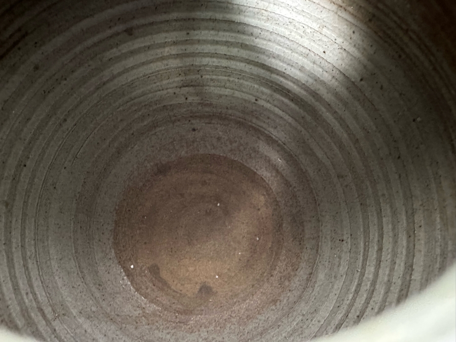 Vintage Chinese Blue & White Porcelain Jar With Two Handles 6.25H [Photo 9]