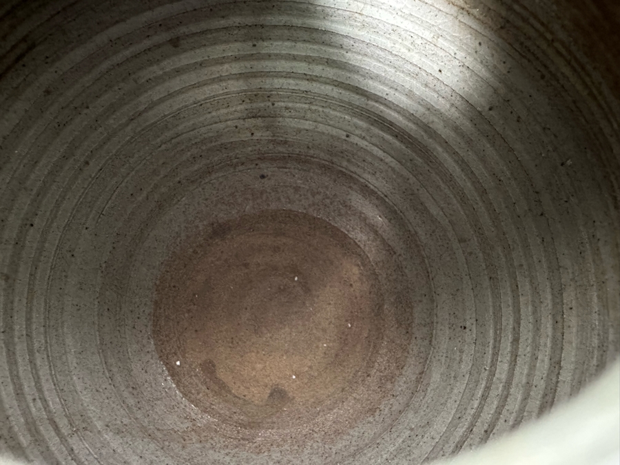 Vintage Chinese Blue & White Porcelain Jar With Two Handles 6.25H [Photo 8]