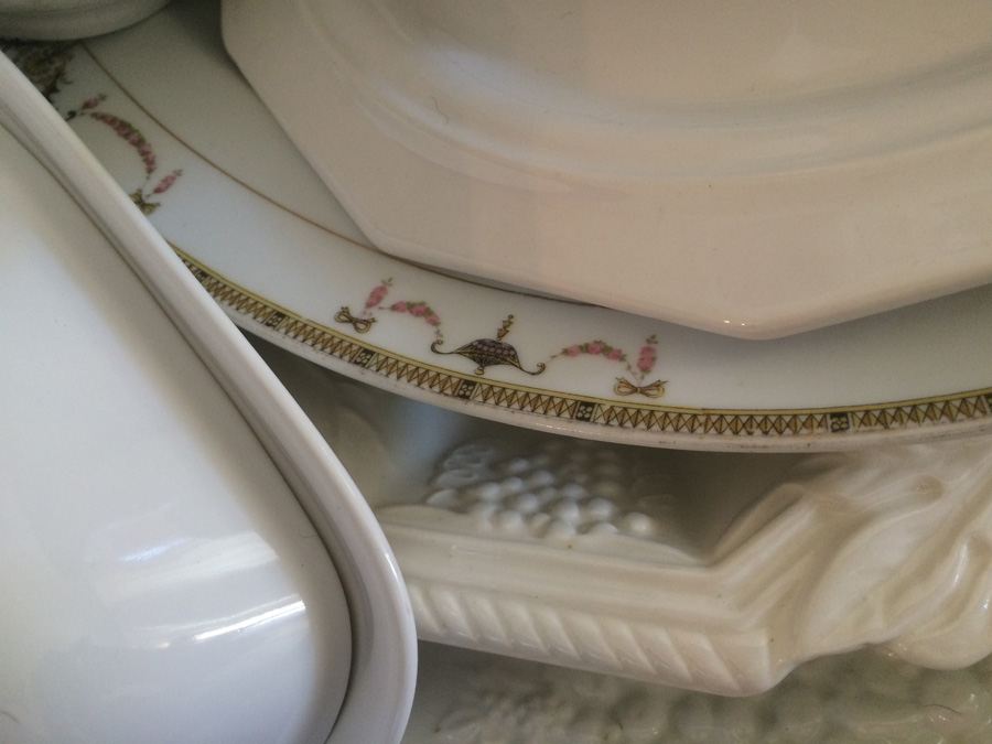 White Tableware Lot including Milk Glass Reticulated Bowl [Photo 6]