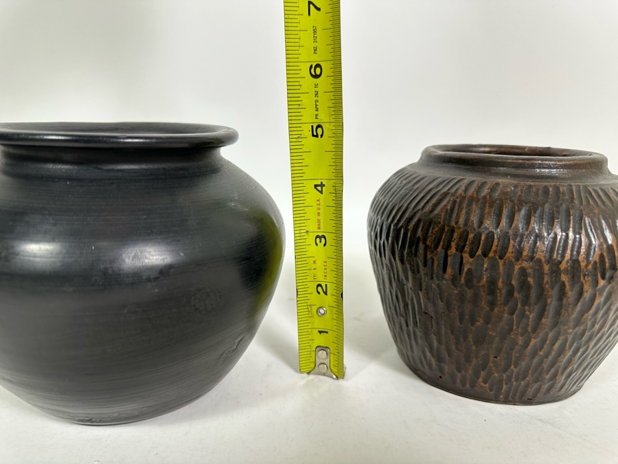 Black & Brown Art Pottery 4.5H & 5H [Photo 8]