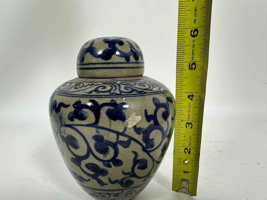 Vintage Chinese Porcelain Lidded Jar 6H [Photo 12]