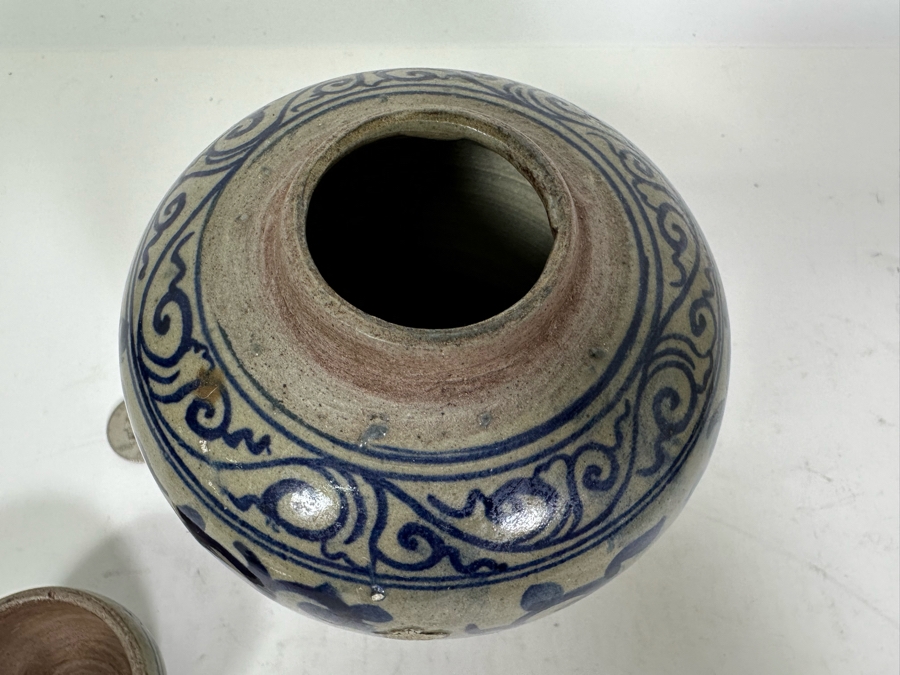 Vintage Chinese Porcelain Lidded Jar 6H [Photo 9]