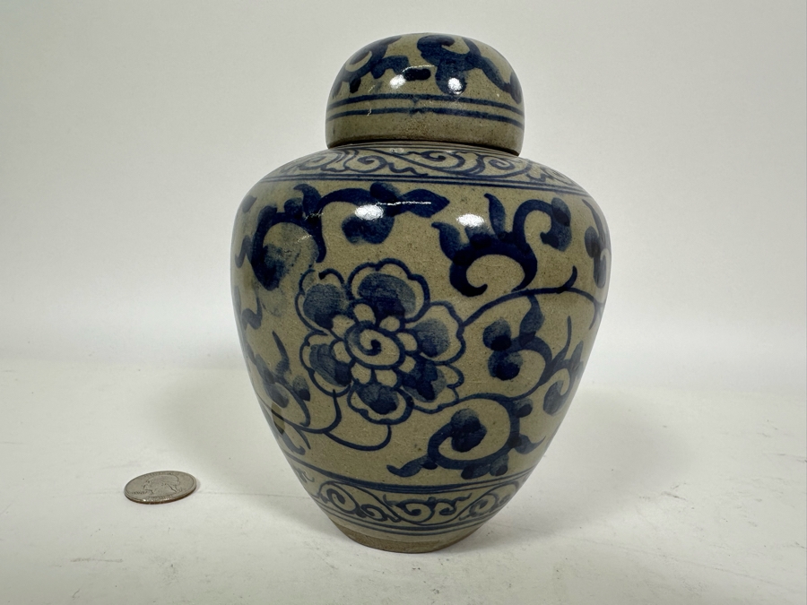 Vintage Chinese Porcelain Lidded Jar 6H [Photo 6]