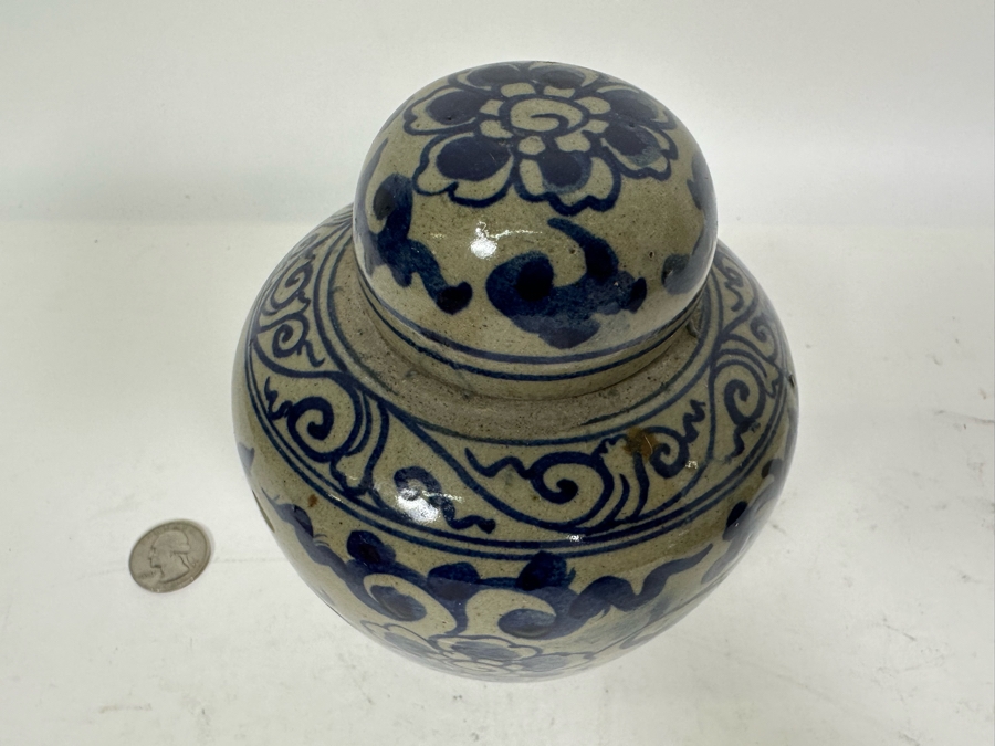 Vintage Chinese Porcelain Lidded Jar 6H [Photo 4]