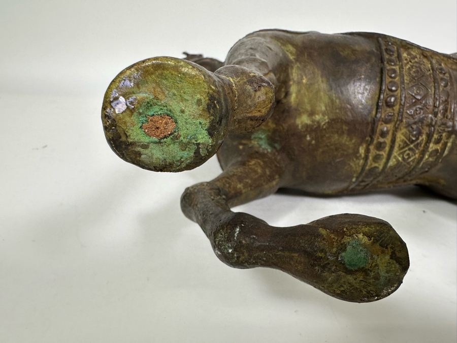 Vintage Indonesian Bali Bronze Metal Horse Scupture (Some Damage To The Tail) 14W X 16H [Photo 16]