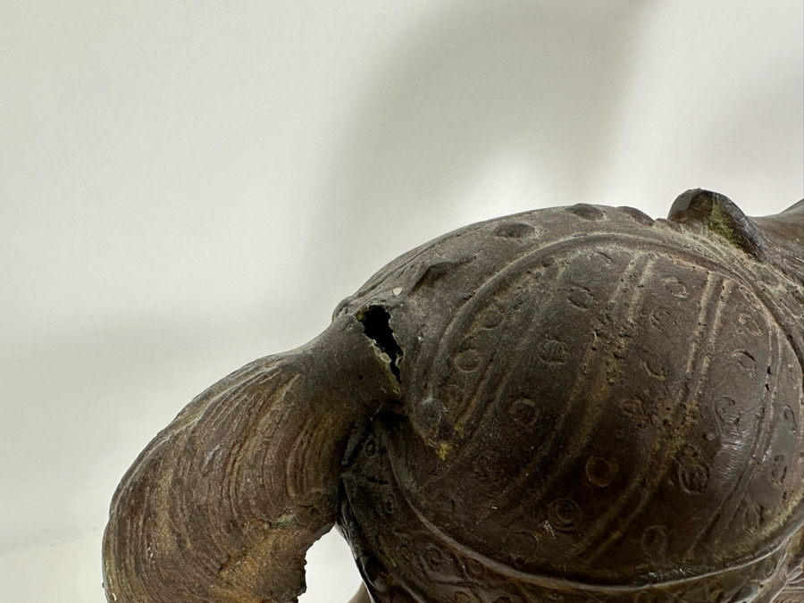 Vintage Indonesian Bali Bronze Metal Horse Scupture (Some Damage To The Tail) 14W X 16H [Photo 8]