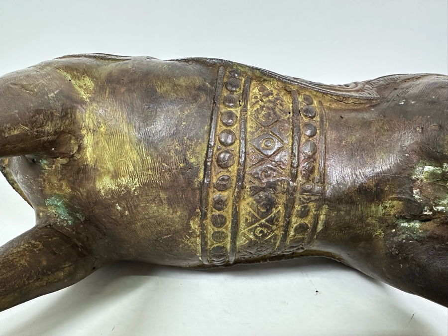 Vintage Indonesian Bali Bronze Metal Horse Scupture (Some Damage To The Tail) 14W X 16H [Photo 15]