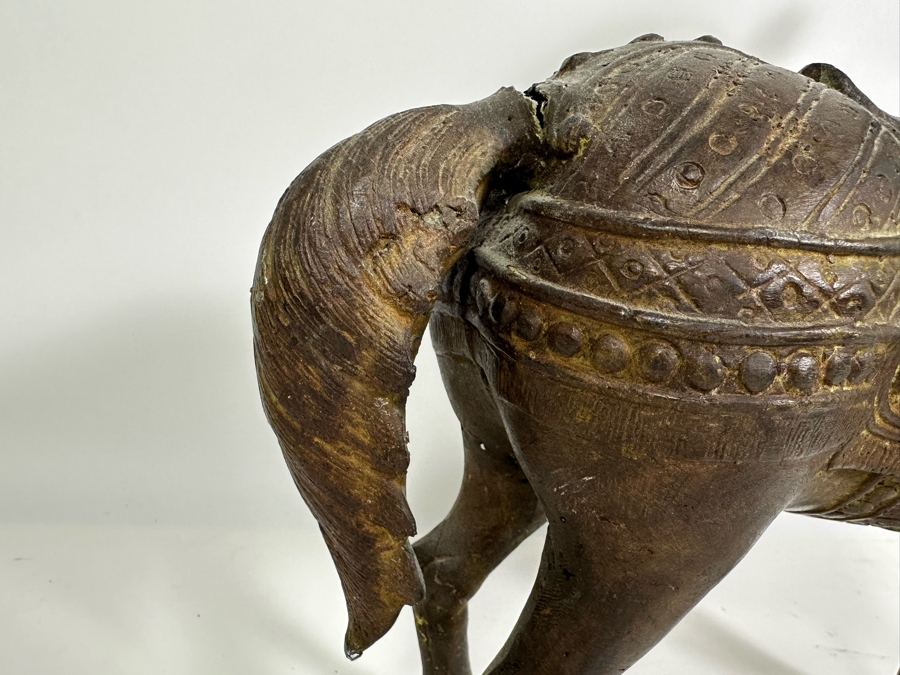 Vintage Indonesian Bali Bronze Metal Horse Scupture (Some Damage To The Tail) 14W X 16H [Photo 7]