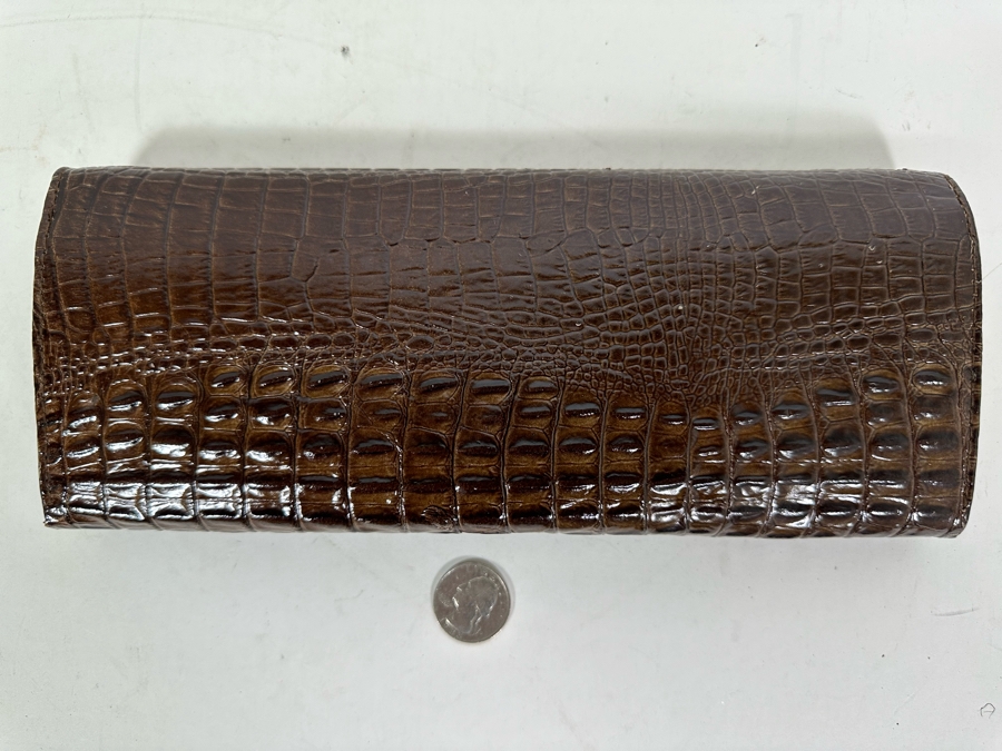 Vintage Alligator Skin Handcrafted Clutch Handbag With Chain 10.25W X 4H [Photo 8]