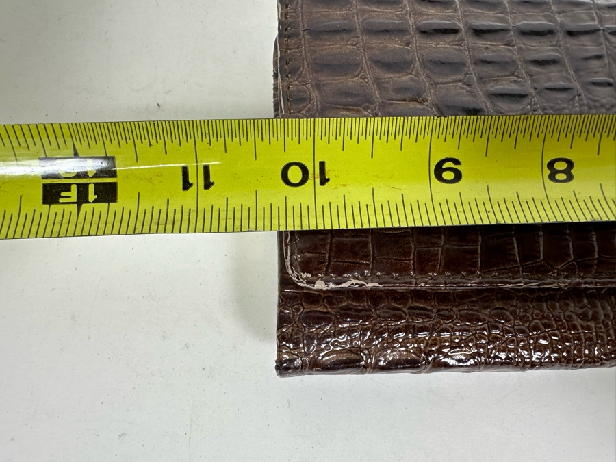 Vintage Alligator Skin Handcrafted Clutch Handbag With Chain 10.25W X 4H [Photo 13]