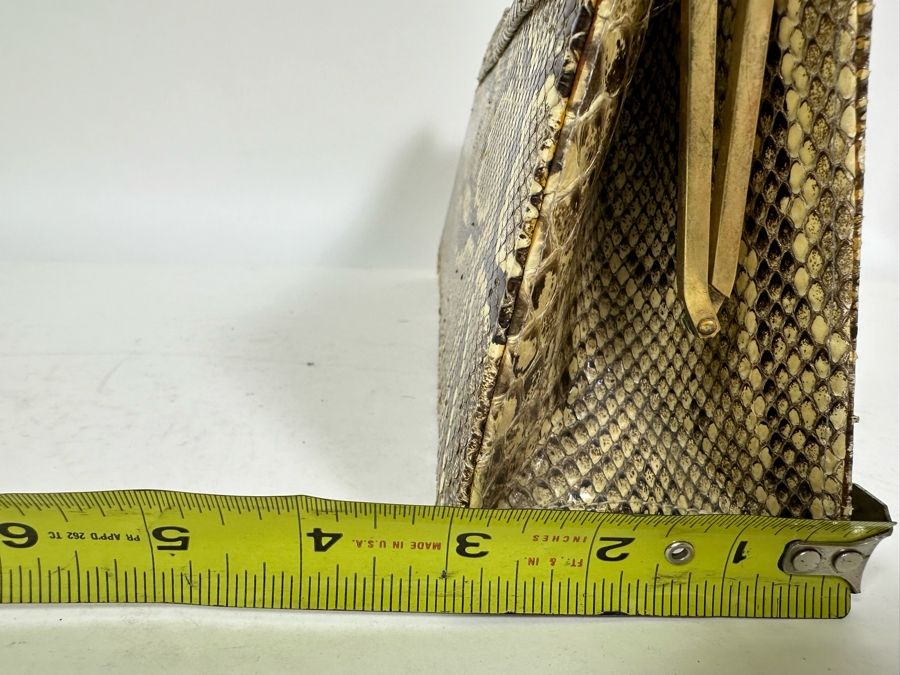 Vintage Snakeskin Handbag 11.5W X 3D X 5.5H [Photo 9]