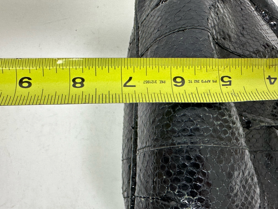 Vintage Black Snakeskin Handbag 11W X 7H [Photo 8]