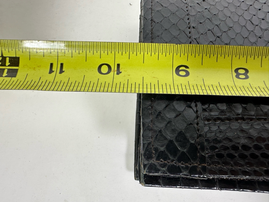 Vintage Black Snakeskin Clutch Handbag 9.5W X 5H [Photo 10]