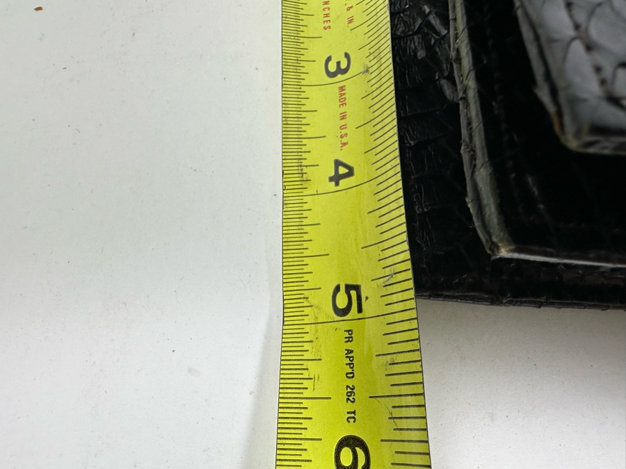 Vintage Black Snakeskin Clutch Handbag 9.5W X 5H [Photo 11]