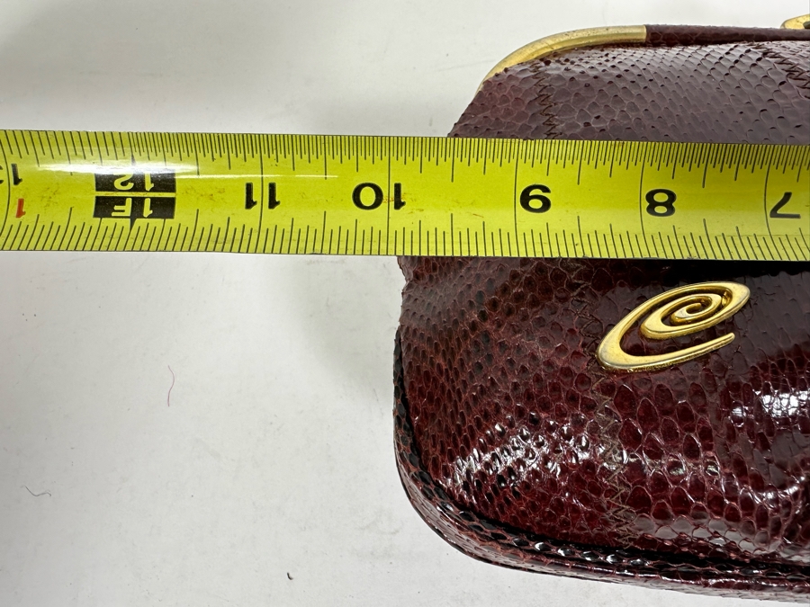 Vintage Snakeskin Handbag By Esteve 10W X 7H [Photo 12]