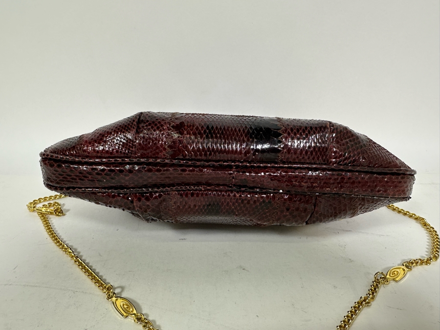 Vintage Snakeskin Handbag By Esteve 10W X 7H [Photo 6]