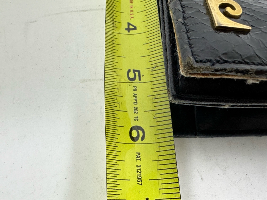 Vintage Snakeskin Clutch Handbag By Pierre Cardin 10.5W X 6H [Photo 10]