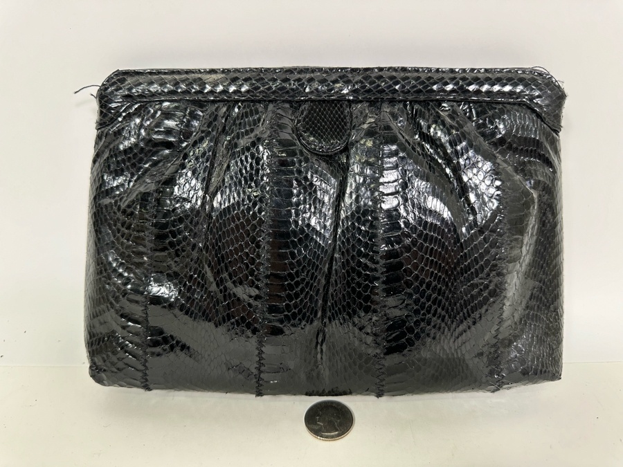 Vintage Black Snakeskin Handbag [Photo 3]