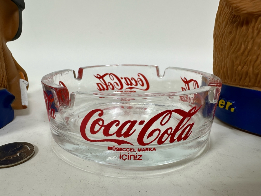 Pair Of Camel Cigarette Advertising 'Kool' Buddies And Coca-Cola Advertising Ashtray [Photo 6]