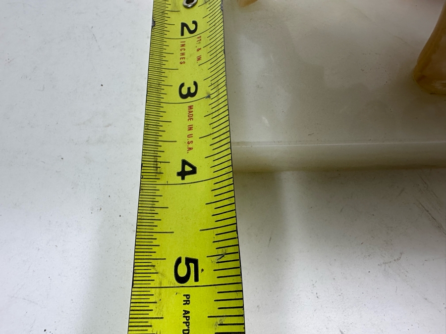 Vintage Carved Onyx Marble Sculpture Of A Bull 10.5W X 4D X 5.5H [Photo 10]