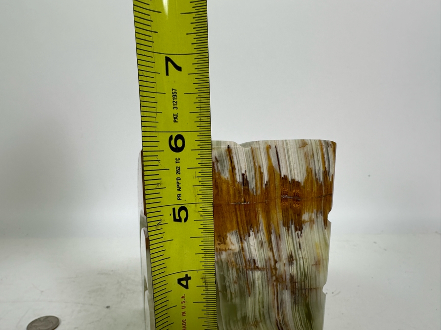 Vintage Carved Polished Onyx Bookend 6W X 3D X 6H [Photo 10]
