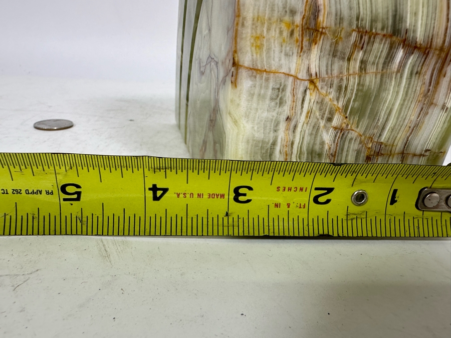 Vintage Carved Polished Onyx Bookend 6W X 3D X 6H [Photo 9]