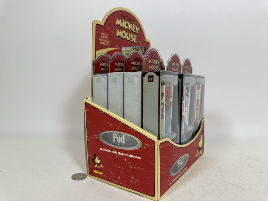 Walt Disney's Mickey Mouse Collectible Memorabilia Pens Store Merchandiser By Pod Pen 12 Pens Total Limited Edition Individually Numbered 9W X 5D X 12H [Photo 6]