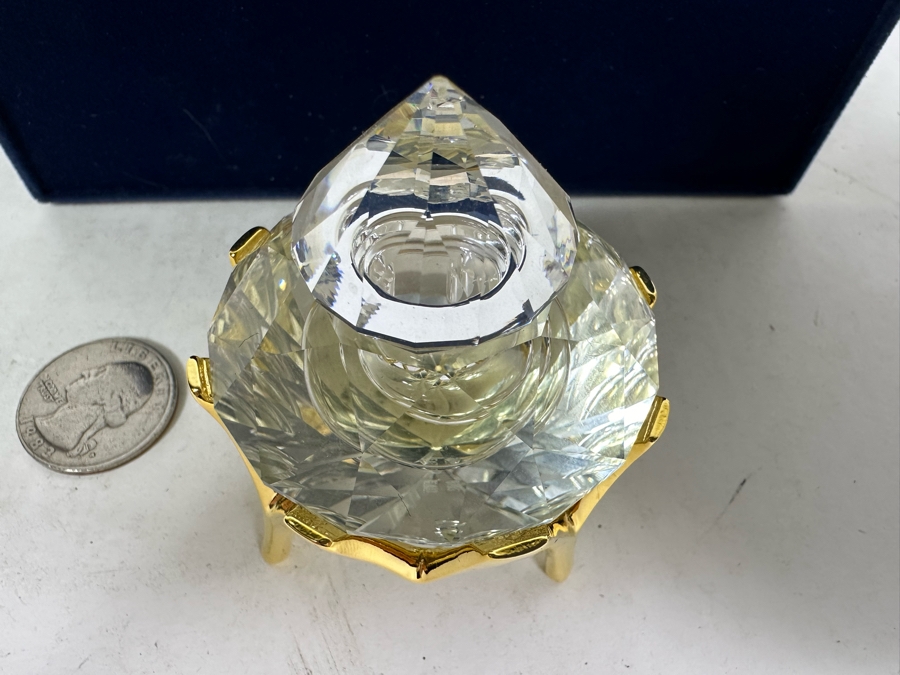 Limited Edition 'Jewel' Crystal Flacon Designed By Frank Astete For Designer Parfum Ltd / Manufactured By Swarovski With 24K Gold Platedd Crown Base [Photo 6]
