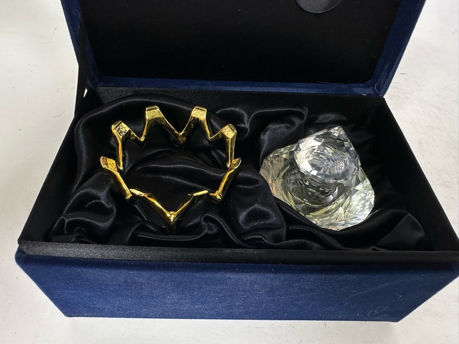 Limited Edition 'Jewel' Crystal Flacon Designed By Frank Astete For Designer Parfum Ltd / Manufactured By Swarovski With 24K Gold Platedd Crown Base [Photo 9]