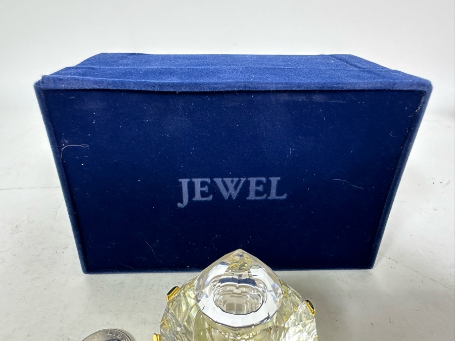 Limited Edition 'Jewel' Crystal Flacon Designed By Frank Astete For Designer Parfum Ltd / Manufactured By Swarovski With 24K Gold Platedd Crown Base [Photo 7]