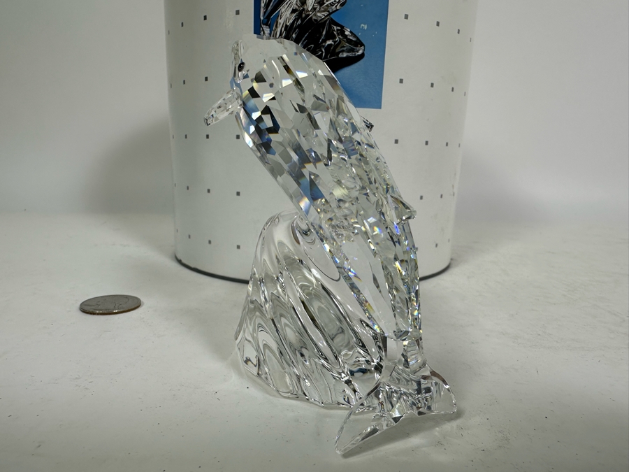 Vintage 1992 Annual Edition 'Care For Me' - The Whales Swarovski Crystal Sculpture 4H With Original Box And Cert Hand Signed By Crystal Designer Michael Stamey [Photo 11]