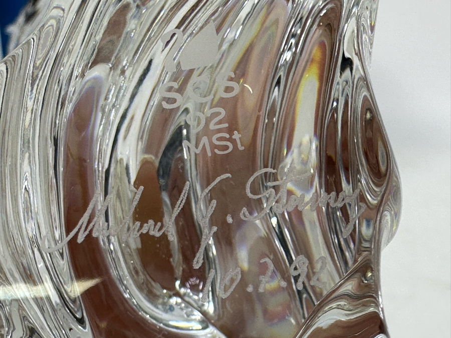 Vintage 1992 Annual Edition 'Care For Me' - The Whales Swarovski Crystal Sculpture 4H With Original Box And Cert Hand Signed By Crystal Designer Michael Stamey [Photo 14]