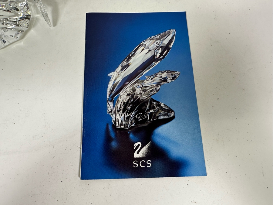 Vintage 1992 Annual Edition 'Care For Me' - The Whales Swarovski Crystal Sculpture 4H With Original Box And Cert Hand Signed By Crystal Designer Michael Stamey [Photo 15]