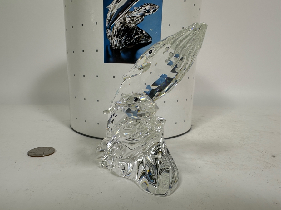 Vintage 1992 Annual Edition 'Care For Me' - The Whales Swarovski Crystal Sculpture 4H With Original Box And Cert Hand Signed By Crystal Designer Michael Stamey [Photo 9]
