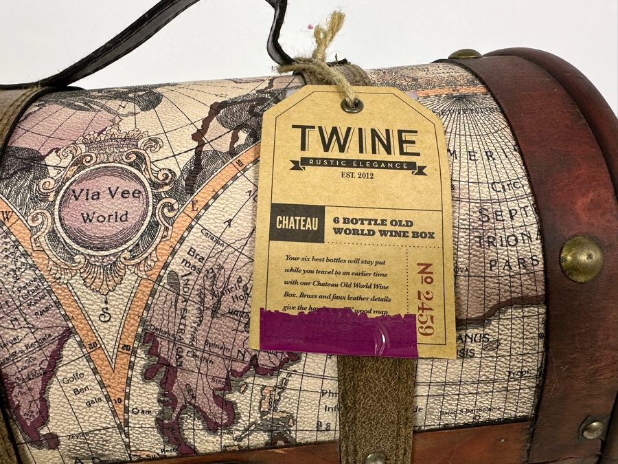 6 Bottle Old World Wine Box New With Tags From 'The Castle' At Castello Di Amorosa In Napa 13W X 9D X 15H [Photo 3]