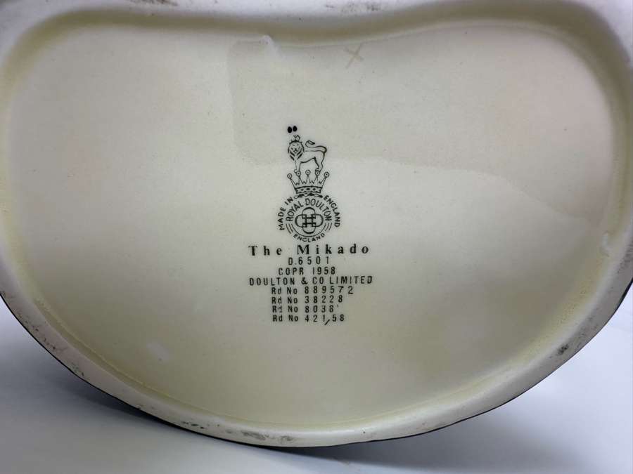 Vintage 1958 Royal Doulton Toby Mug 'The Mikado' D6501 Large Made In England 7H [Photo 7]