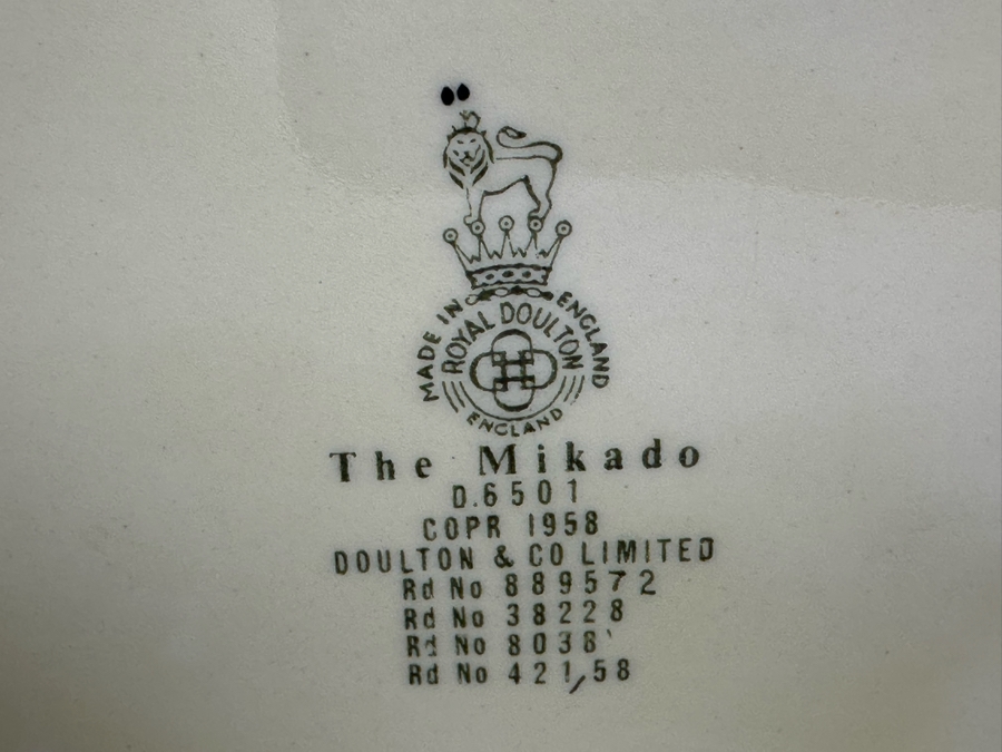 Vintage 1958 Royal Doulton Toby Mug 'The Mikado' D6501 Large Made In England 7H [Photo 8]