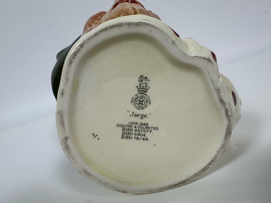 Vintage 1949 Royal Doulton Toby Mug 'Jarge' D5904 Large Made In England 6.5H [Photo 6]