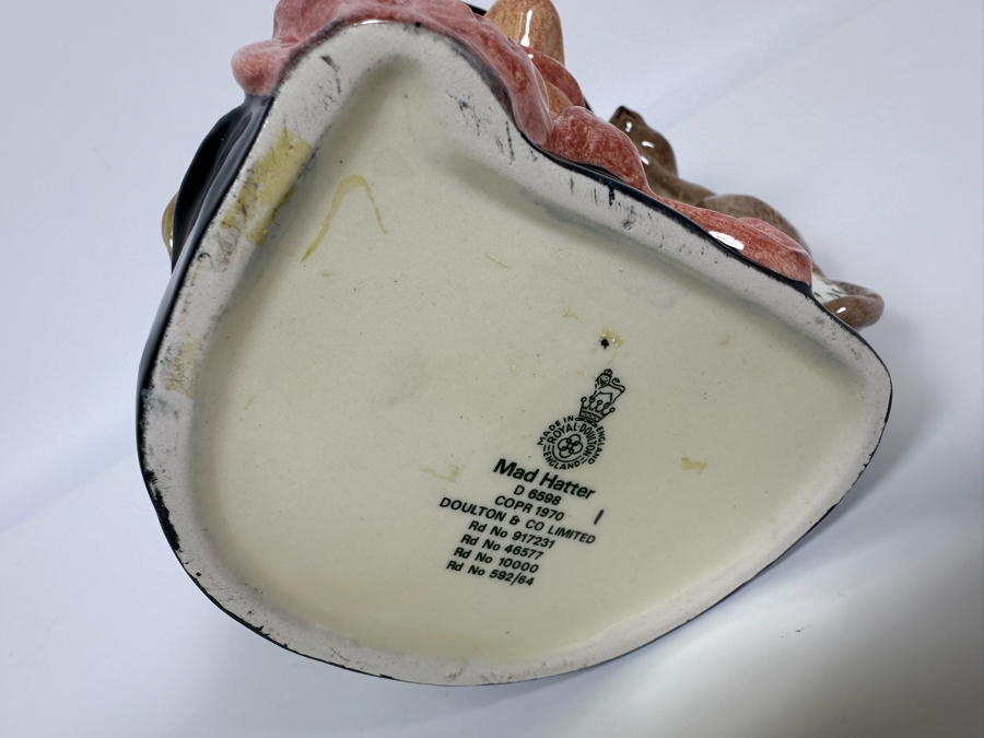 Vintage 1970 Royal Doulton Toby Mug 'Mad Hatter' D6598 Large Made In England 7.5H [Photo 7]