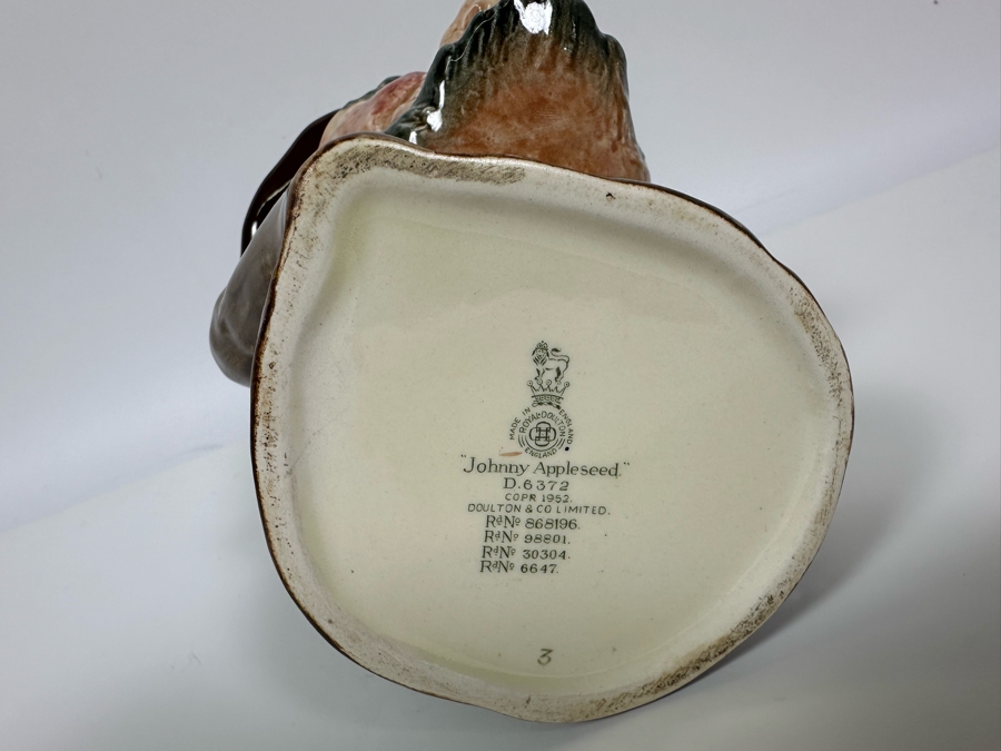 Vintage 1952 Royal Doulton Toby Mug 'Johnny Appleseed' D6372 Large Made In England 6.5H [Photo 7]