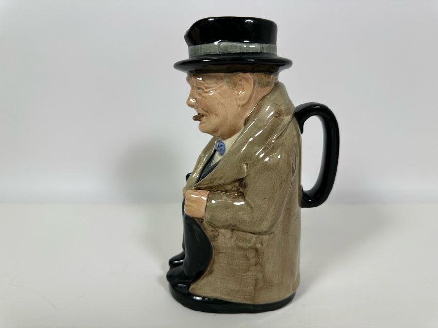 Vintage Royal Doulton Toby Character Mug 'Winston Churchill' D6171 Large Made In England 6H [Photo 5]