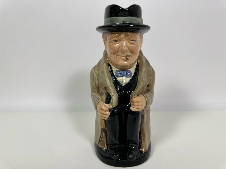 Vintage Royal Doulton Toby Character Mug 'Winston Churchill' D6171 Large Made In England 6H [Photo 2]