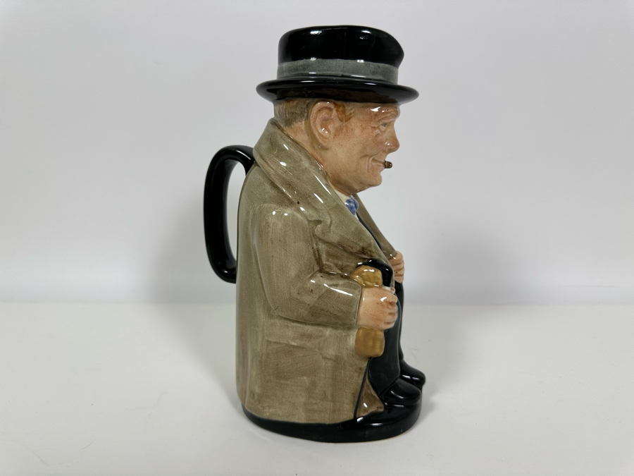 Vintage Royal Doulton Toby Character Mug 'Winston Churchill' D6171 Large Made In England 6H [Photo 3]