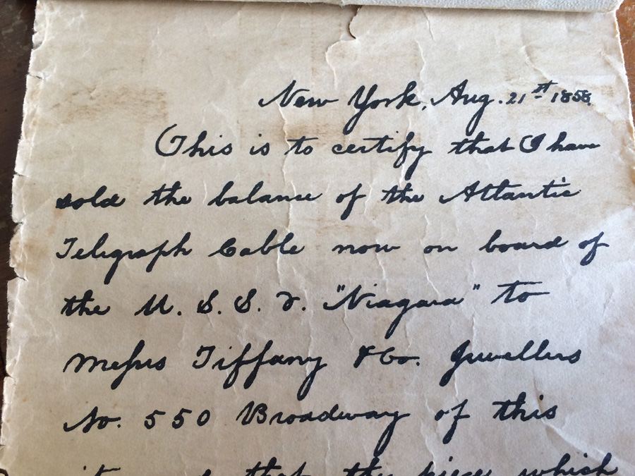 Tiffany & Co. Atlantic Telegraph Cable 1858 [Photo 14]