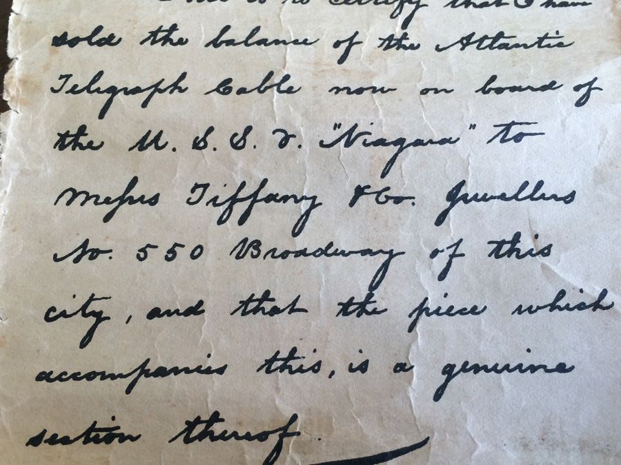 Tiffany & Co. Atlantic Telegraph Cable 1858 [Photo 15]